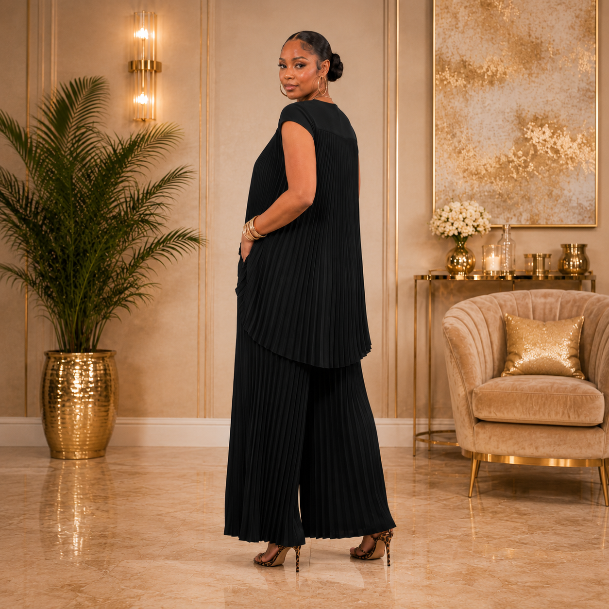 The Main Character Pleated Set